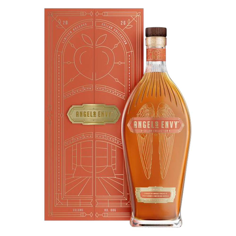 Angel's Envy 2026 Cellar Collection Peach Brandy Rye Kentucky Whiskey_Nestor Liquor