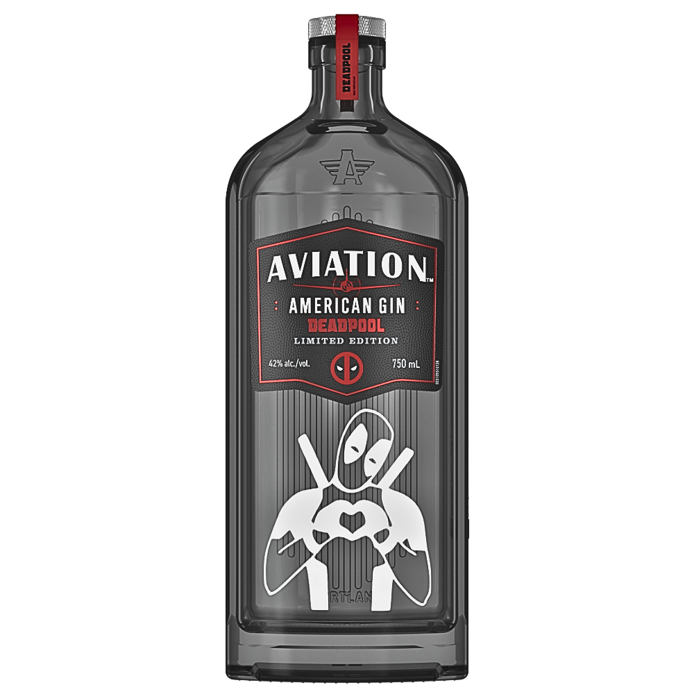 Aviation X Deadpool 3 Gin Limited Edition With Bottle Engraving Aviation X Deadpool 3 Gin Limited Edition With Bottle Engraving