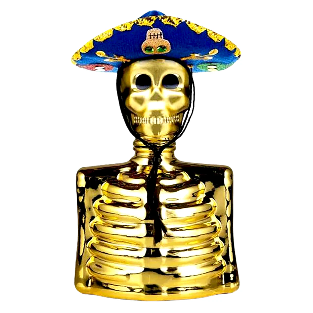 Azulejos Skelly Gold Edition With Mariachi Hat Anejo Tequila_Nestor Liquor