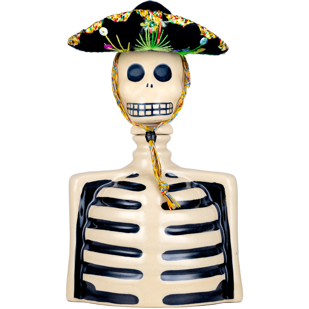 Azulejos Skelly With Mariachi Hat Reposado Tequila_Nestor Liquor