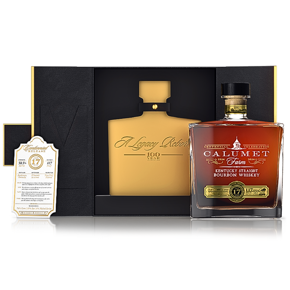 Calumet Farm 17 Year Old Glass Decanter 100th Anniversary Release_Nestor Liquor