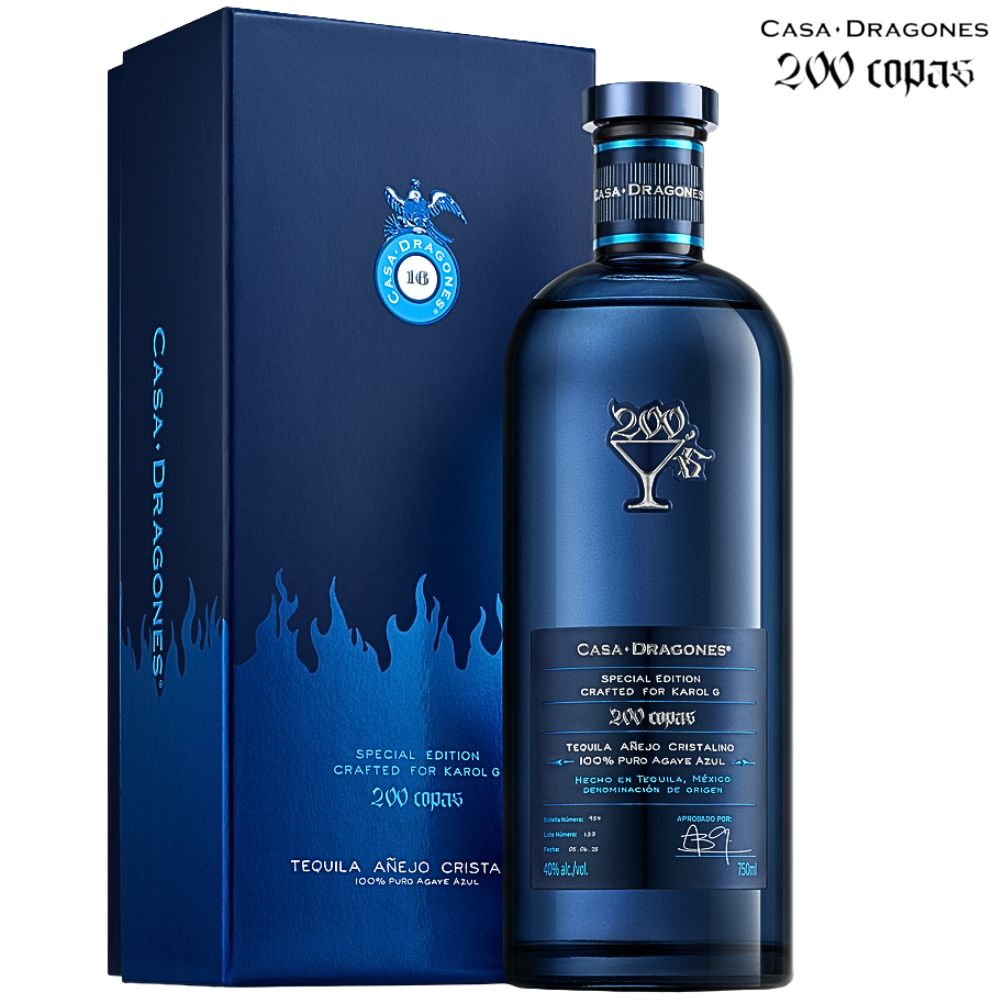 箱入り　Casa dragones テキーラ Casa Dragones X Karol G '200 Copas' Cristalino Tequila