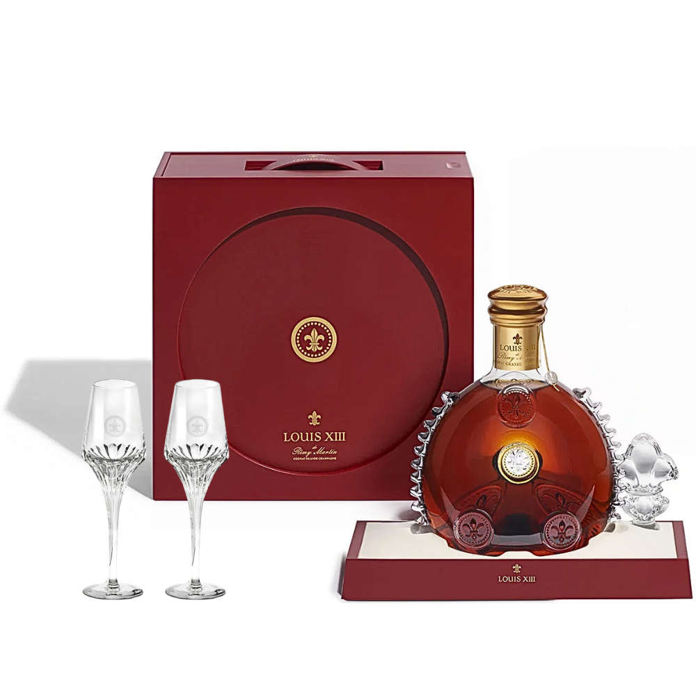 Louis XIII Cognac: The Classic Decanter W/Set of Crystal Glasses_Nestor Liquor