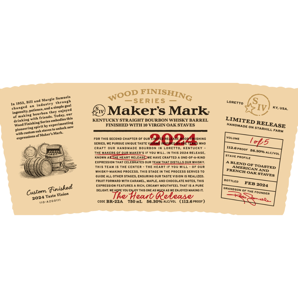 Maker's Mark The Heart Release Wood Finishing Series 2024_Nestor Liquor
