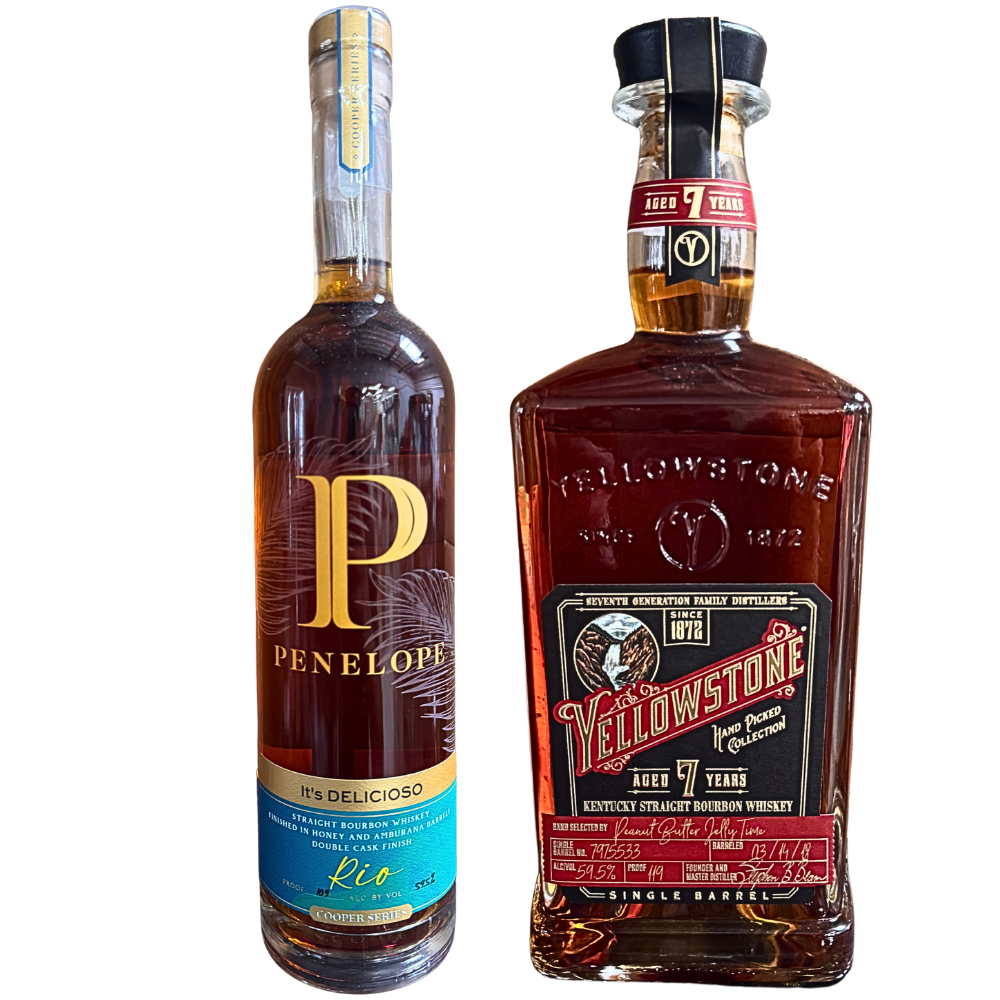 Penelope Rio Private Select 'It's Delicioso' X Yellowstone 7 Year Private Select 'Peanut Butter Jelly Time' Bundle - Nestor Liquor