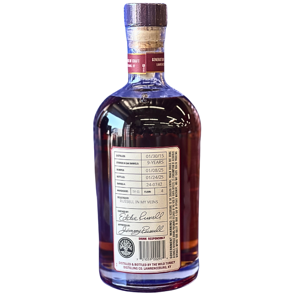 Russell's Reserve 9.11 Year Old Private Single Barrel Bourbon 'Russell In My Veins'_Nestor Liquor