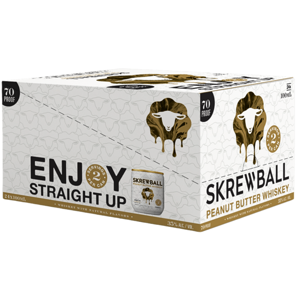 Skrewball Peanut Butter Whiskey Cans 100ml X 24PK_Nestor Liquor