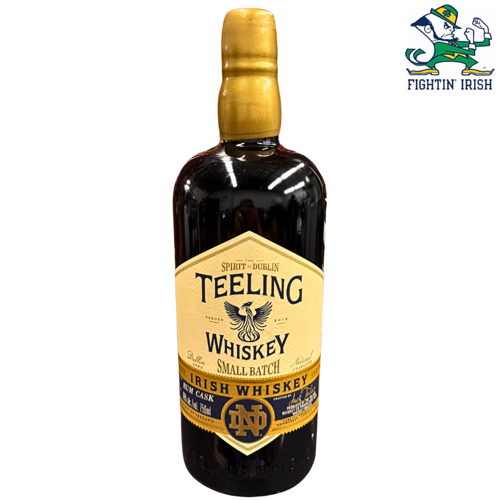 Teeling X Notre Dame Small Batch Irish Whiskey Limited Edition 2025 Release W/ Gold Wax_Nestor Liquor