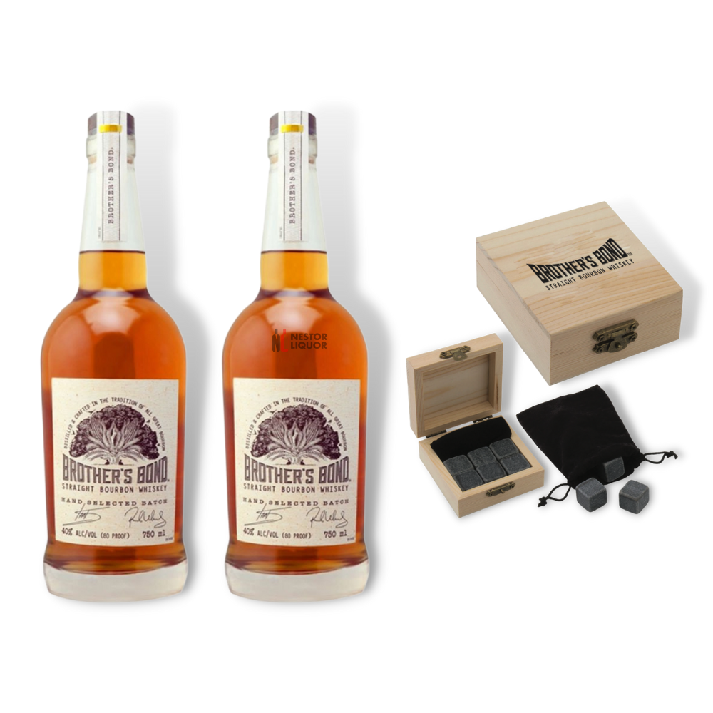Brother's Bond Bourbon W/ Brother's Bond Whiskey Stones_nestor liquor