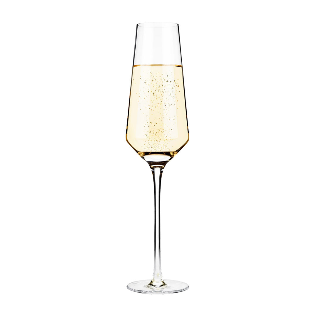 ELIXIR GLASSWARE Classy Champagne Flutes - Hand Blown Crystal