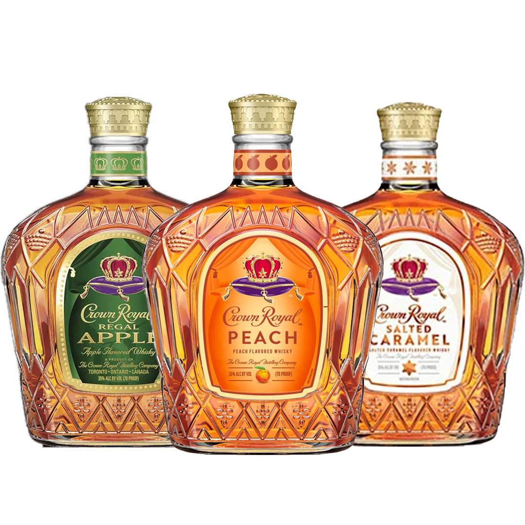 Crown Royal Peach+ Crown Royal Salted Carmel+ Crown Royal Apple Special_nestor liquor