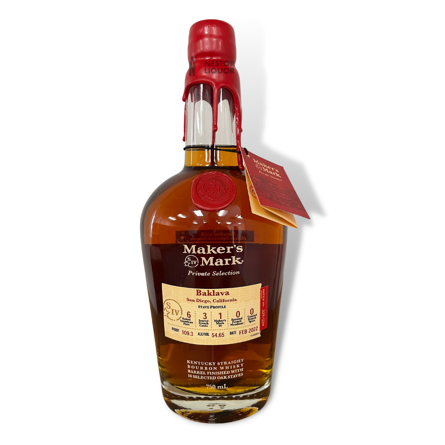 Maker's Mark Private Selection Sip Whiskey X Nestor Liquor 'Baklava' 750ml_nestor liquor