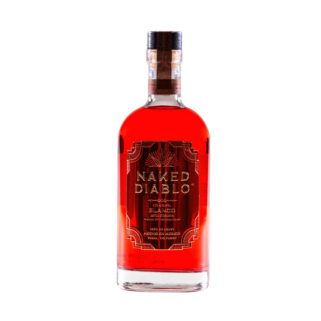 Naked Diablo Blanco Extra Strength Tequila with Carmine Color 750ml_nestor liquor