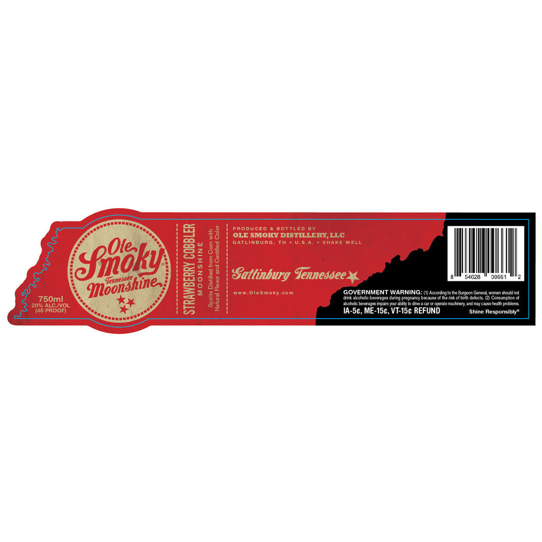 Ole Smoky Strawberry Cobbler Moonshine 750ml_nestor liquor