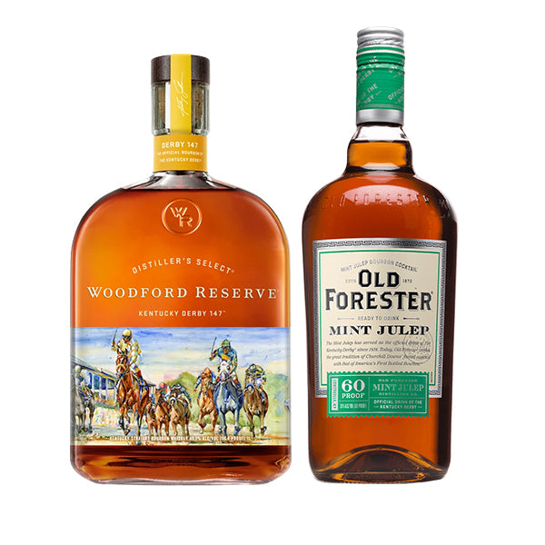 Woodford Reserve Kentucky Derby 2021 1 Liter + Old Forester Mint Julep 1 Liter_nestor liquor