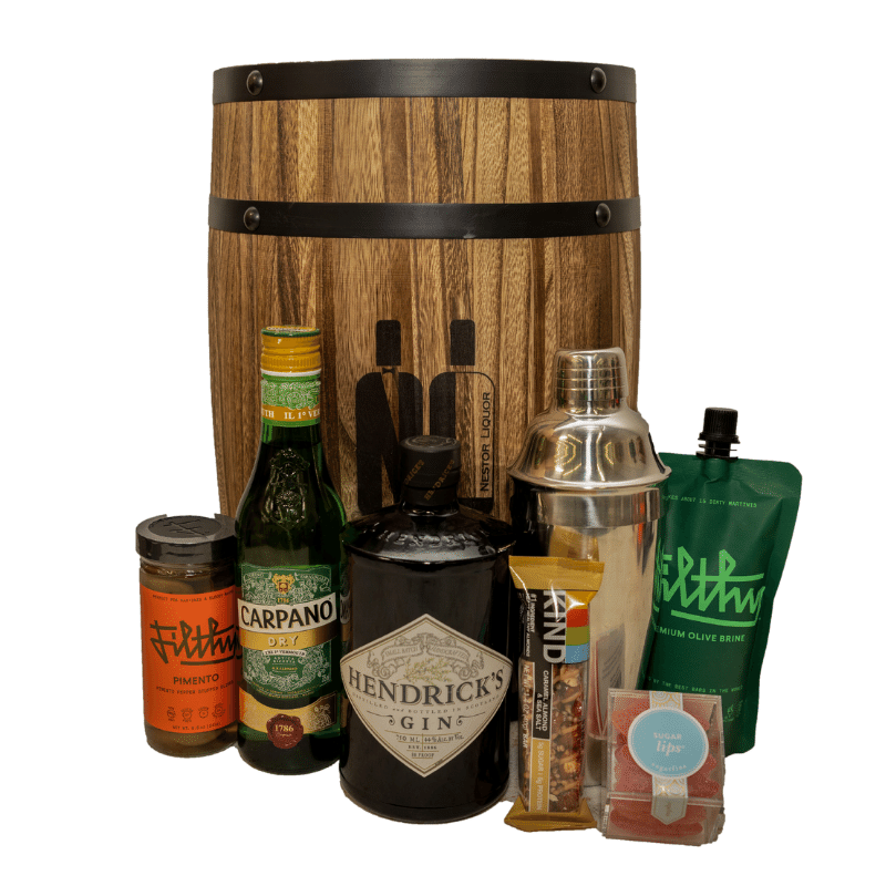 Dirty Martini Cocktail Gift Basket - Nestor Liquor