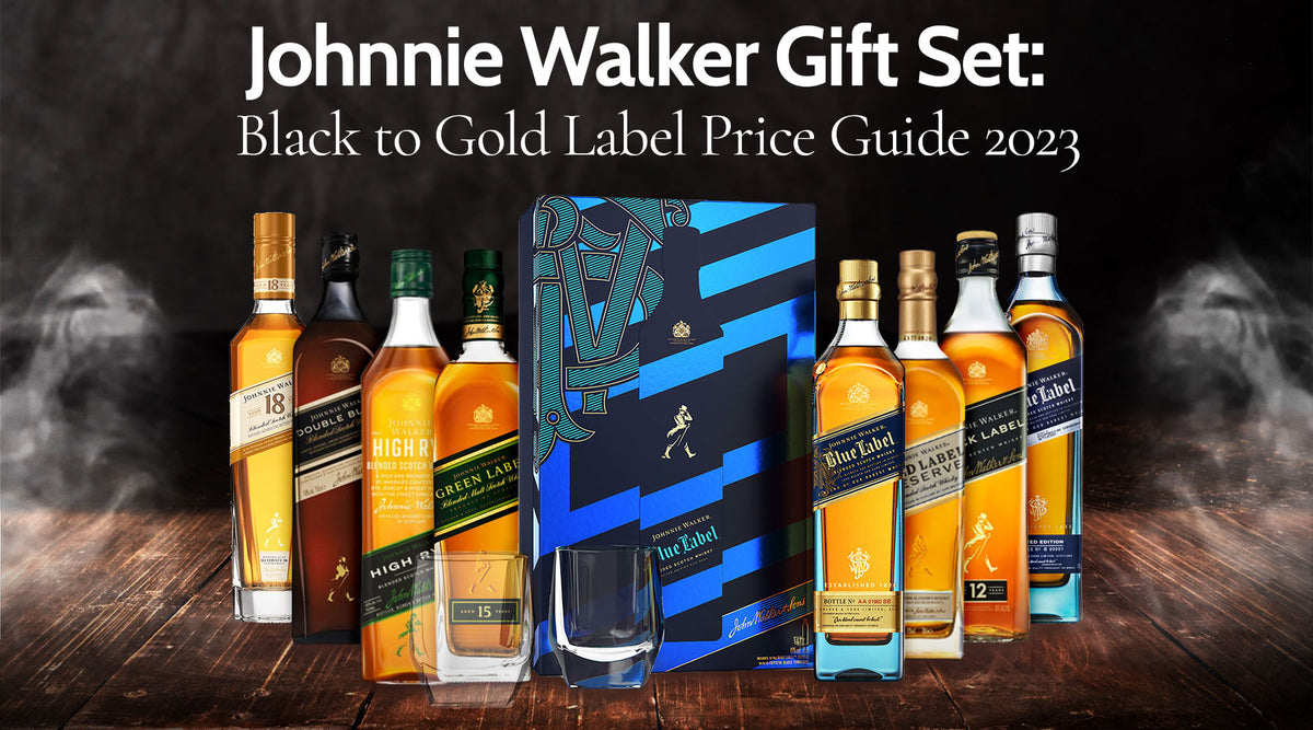 Johnnie Walker Gift Set Black to Gold Label Price Guide 2023 Nestor
