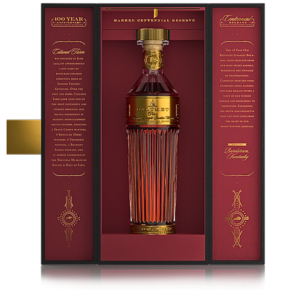 Calumet Farm 18 Year Old Trophy Decanter Centennial Bourbon