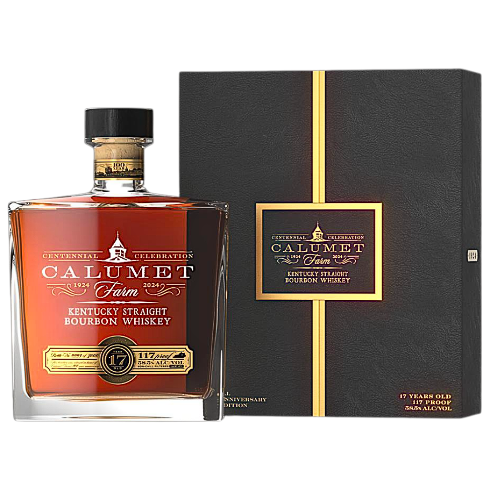 Calumet Farm 17 Year Old Glass Decanter Centennial Bourbon