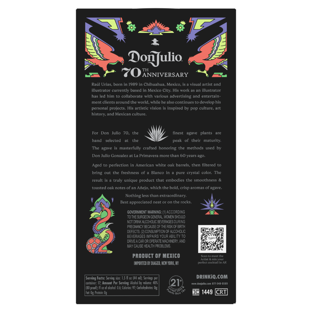 Don Julio Summer 70th Anniversary Cristalino Tequila 2026 Editon