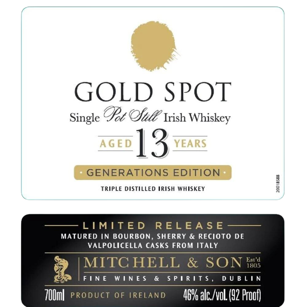 Gold Spot 13 Year Old Generations Edition Irish Whiskey_Nestor Liquor