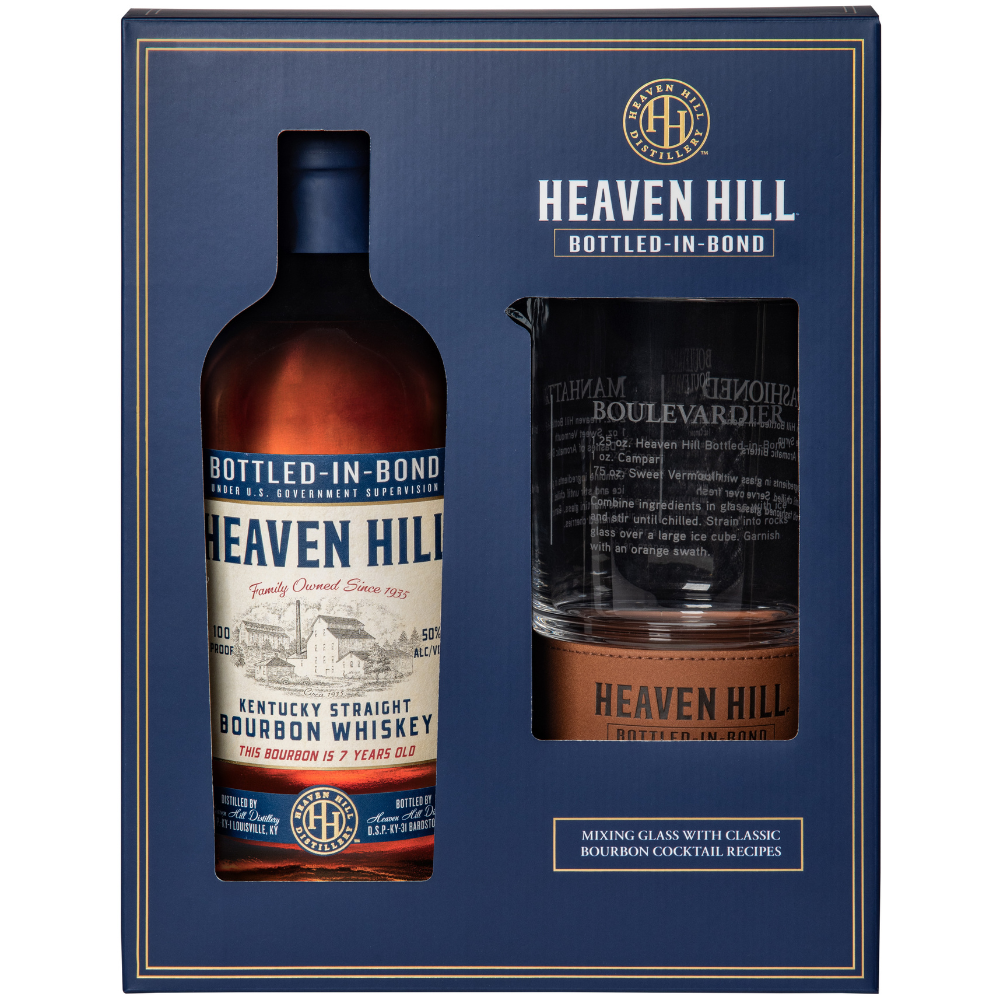 Heaven Hill 7 Year Bottled In Bond Gift Pack W/ Mixing Glass_Nestor Liquor