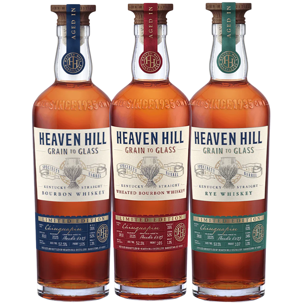 Heaven Hill Grain To Glass Chinquapin Barrel Trifecta Bundle 2025 Limited Edition_Nestor Liquor