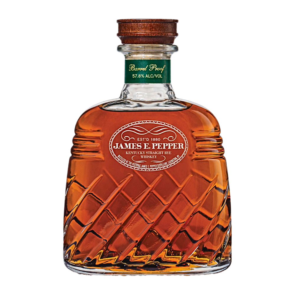 James E. Pepper Barrel Proof Rye Whiskey Decanter_Nestor Liquor