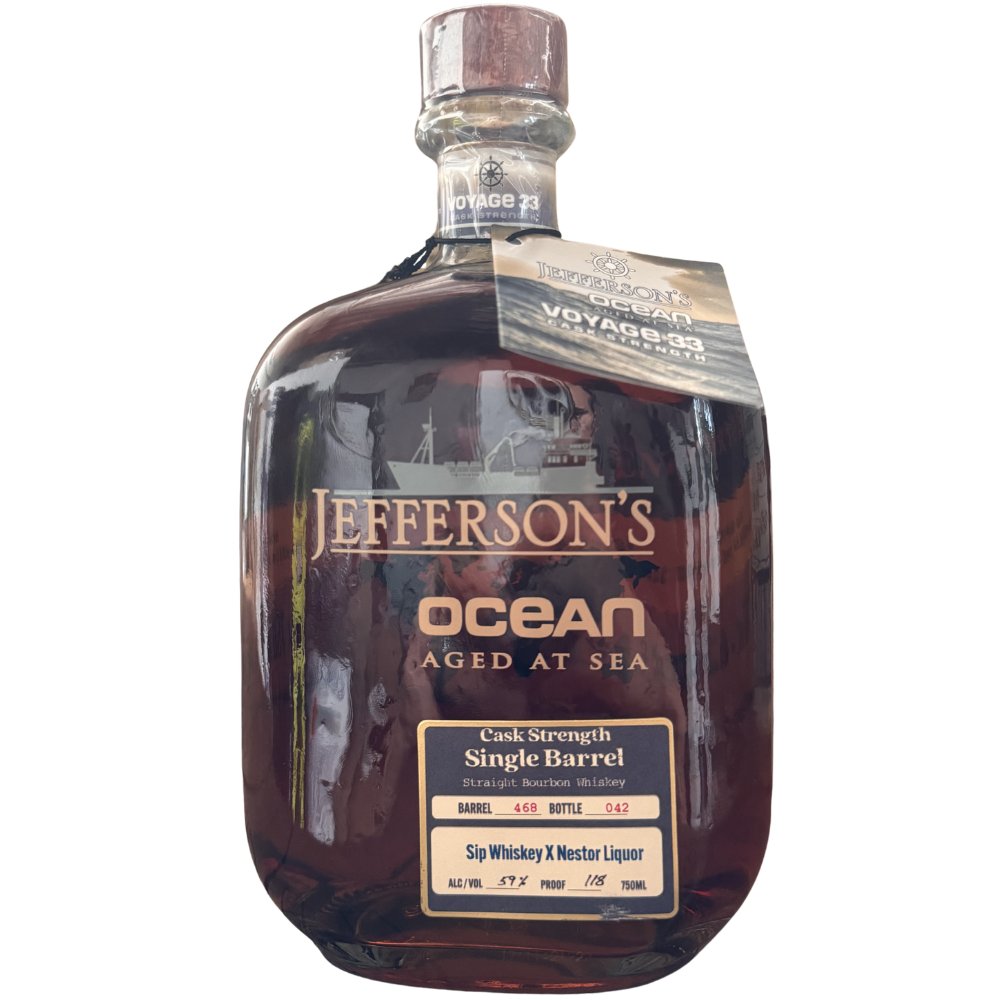 Jefferson's Voyage 33 Cask Strength Single Barrel 'Sip Whiskey X Nestor Liquor' Barrel #468_Nestor Liquor