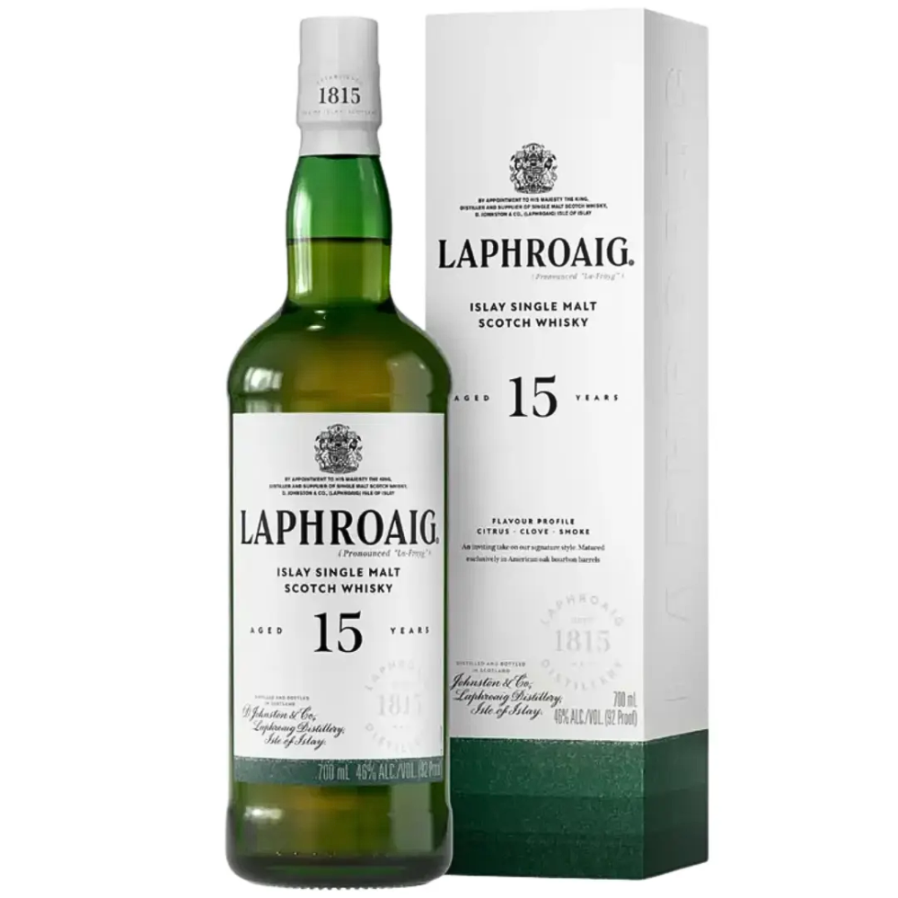 Laphroaig 15 Year Islay Single Malt Scotch Whisky_Nestor Liquor