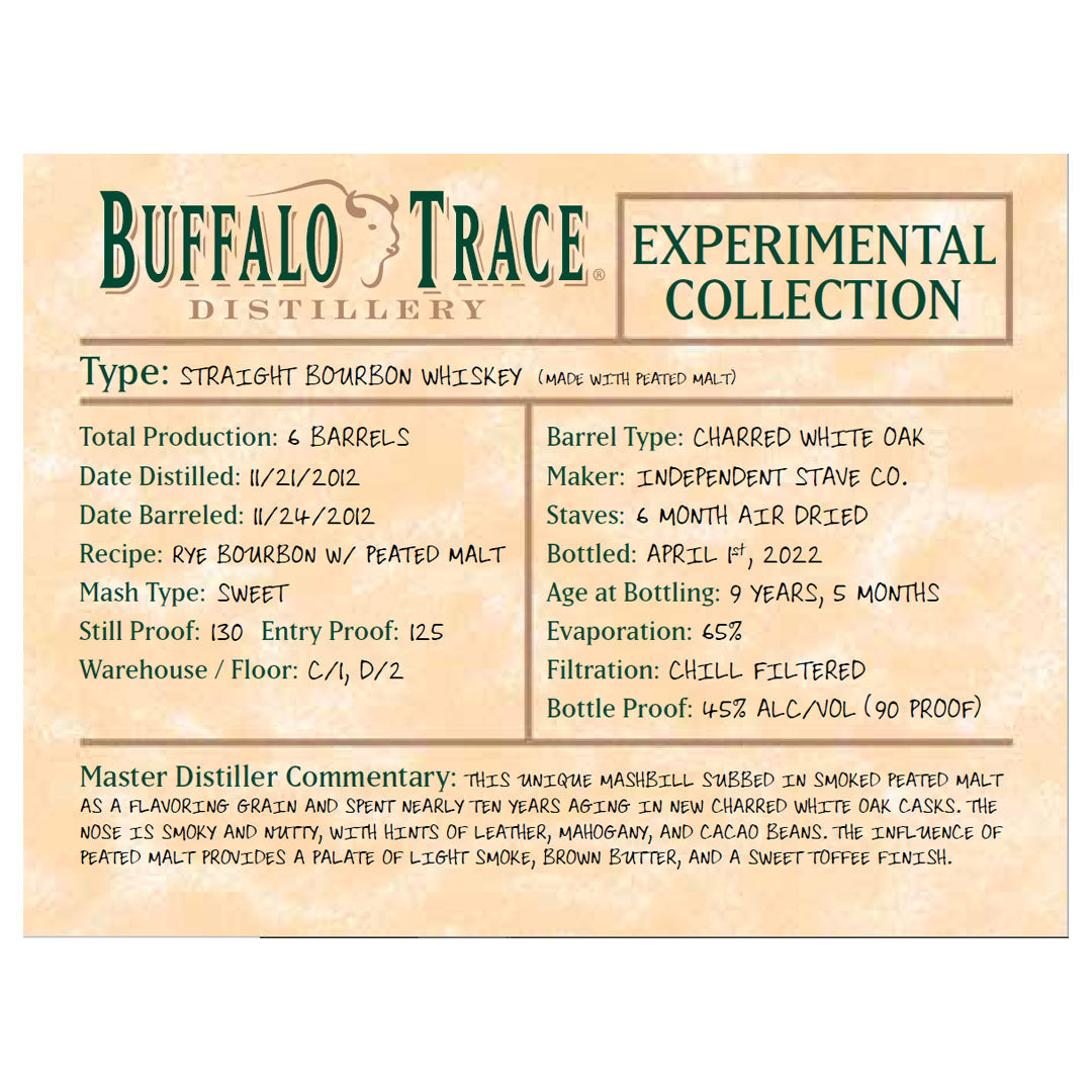 Buffalo Trace Experimental Collection Straight Bourbon Whiskey -Nestor Liquor
