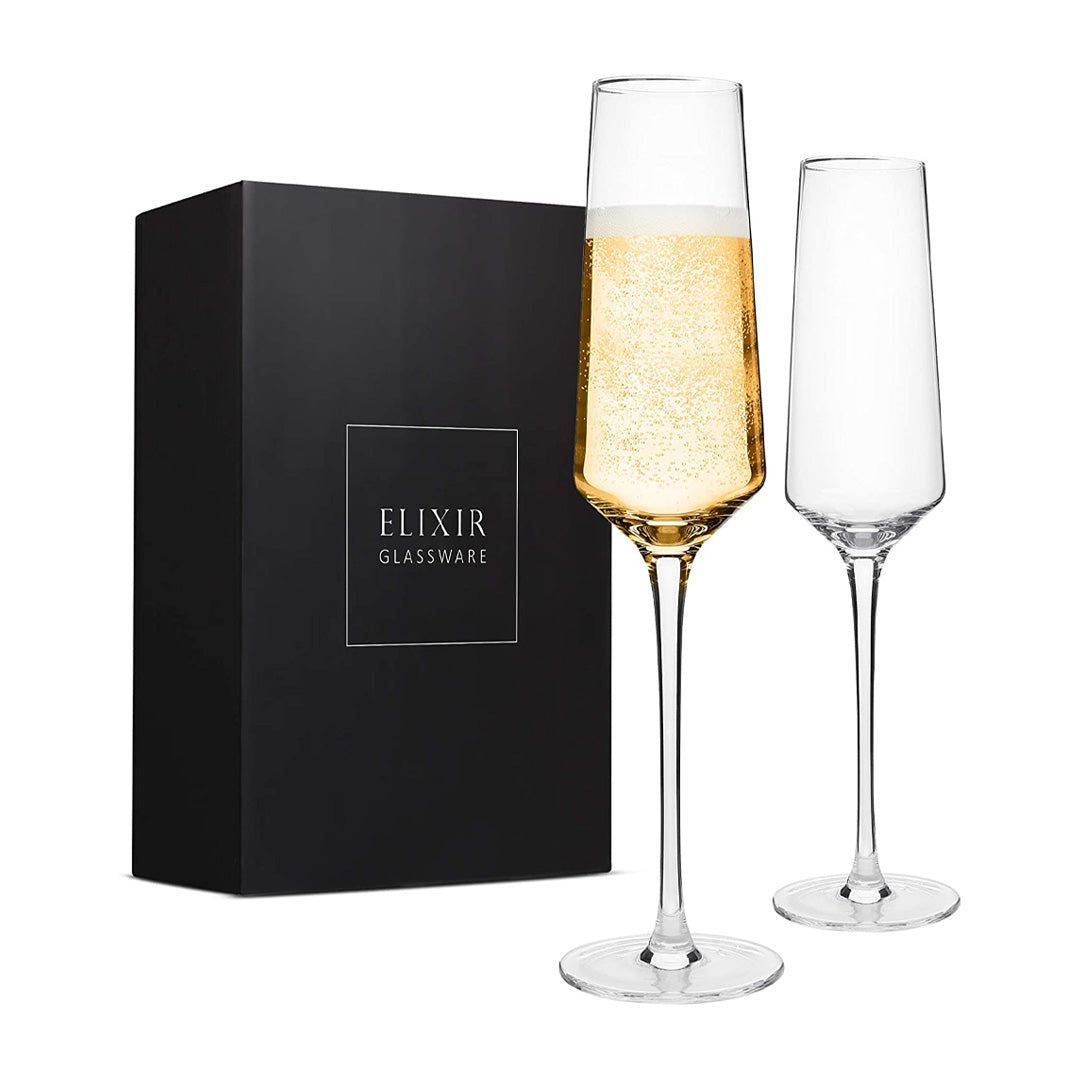 Classy Champagne Flutes Set Of 2 - 8Oz_nestor liquor