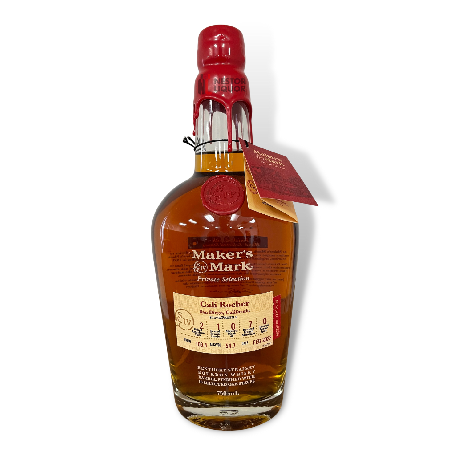 Maker's Mark Private Selection Sip Whiskey X Nestor Liquor 'Cali Rocher' 750ml_nestor liquor