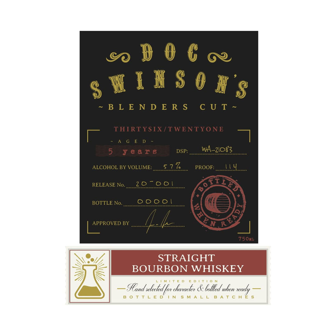 Doc Swinson’s Blenders Cut 5 Year Old Bourbon 750ml__nestor liquor