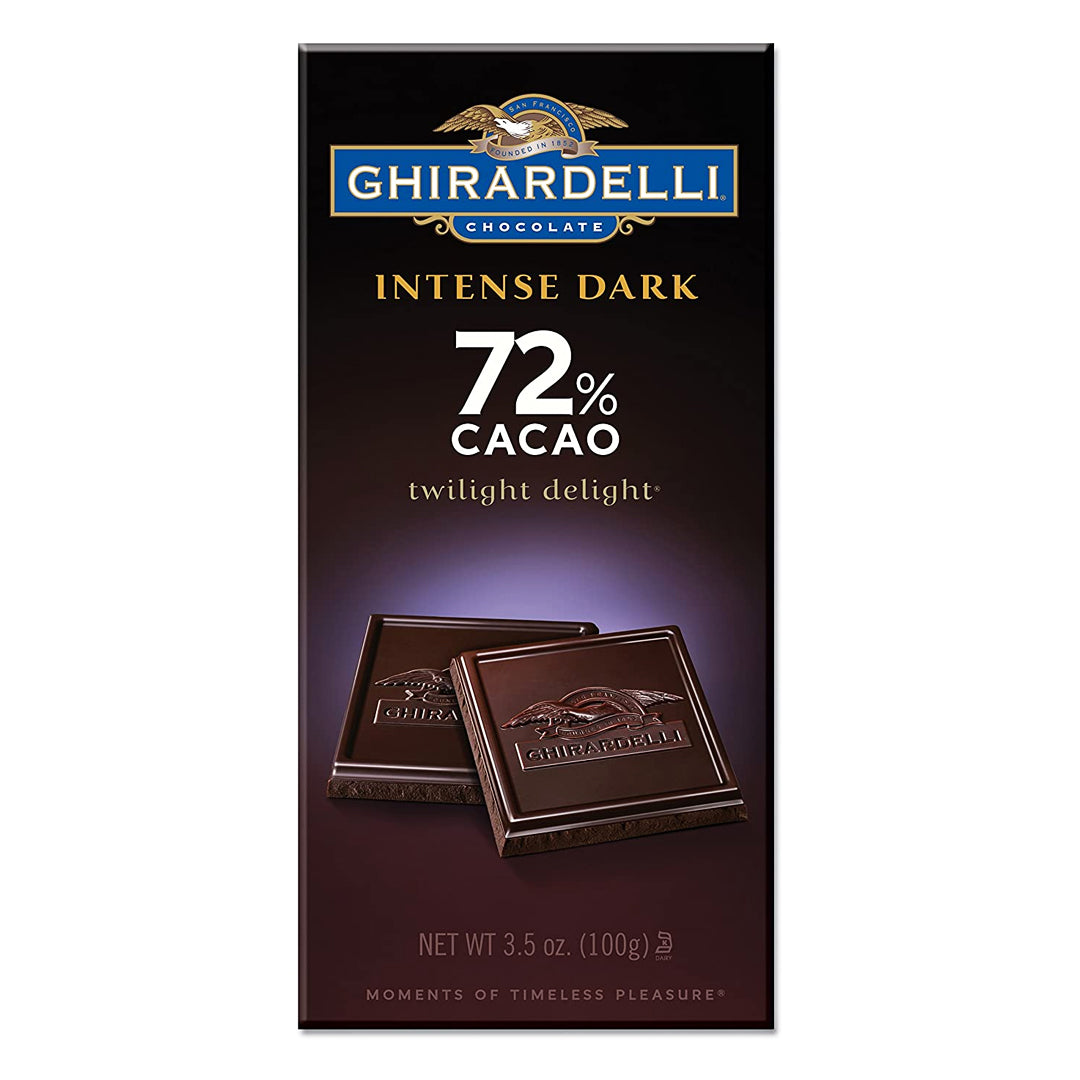 Ghirardelli Intense 72% Dark Chocolate Twilight Delight 3.5 Oz Bar_nestor liquor