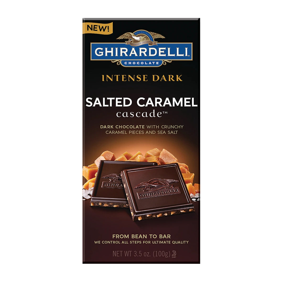 Ghirardelli Intense Dark Chocolate Sea Salt Caramel Cascade 3.5 Oz Bar_nestor liquor