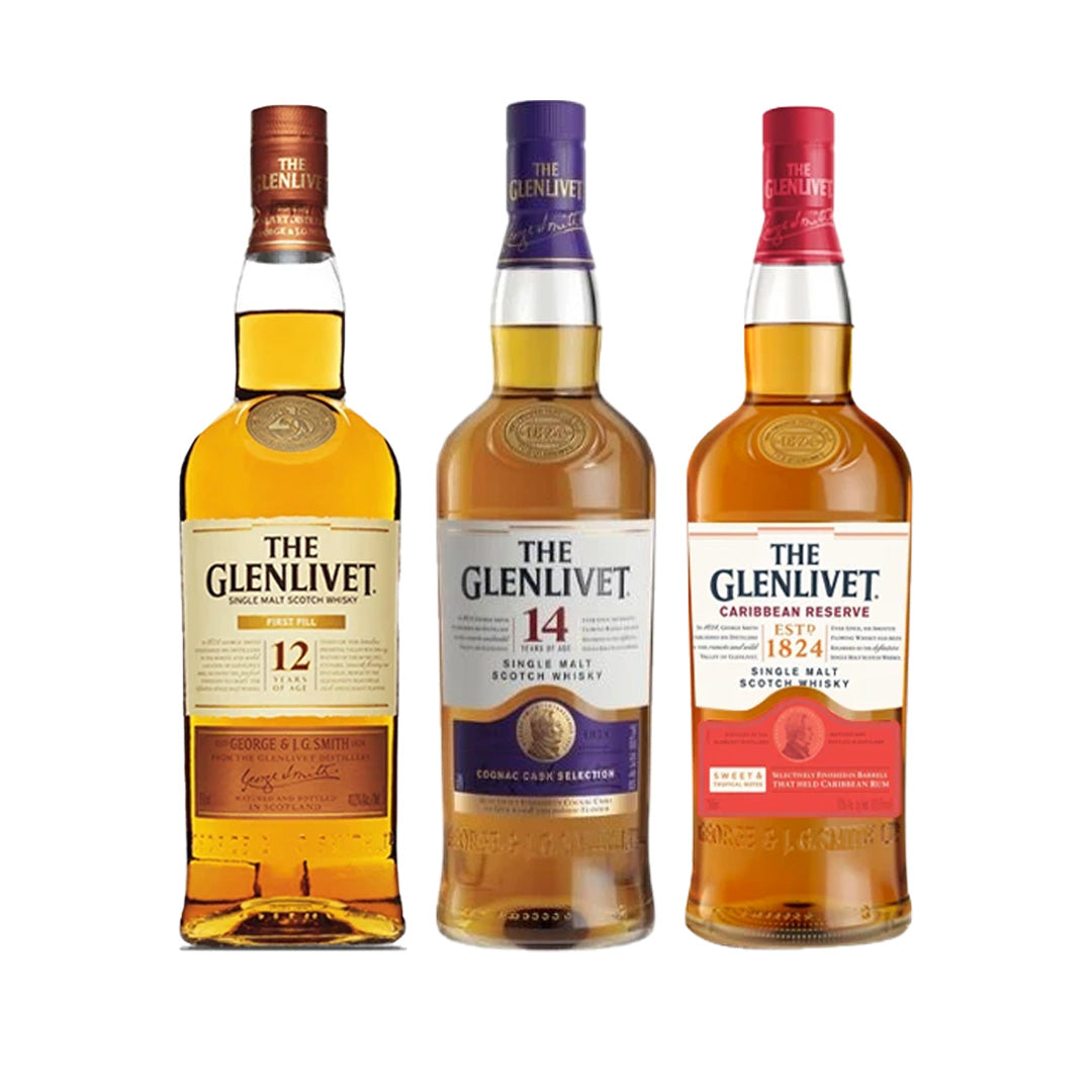 Glenlivet 12+Glenlivet 14+Glenlivet Caribbean Special_nestor liquor