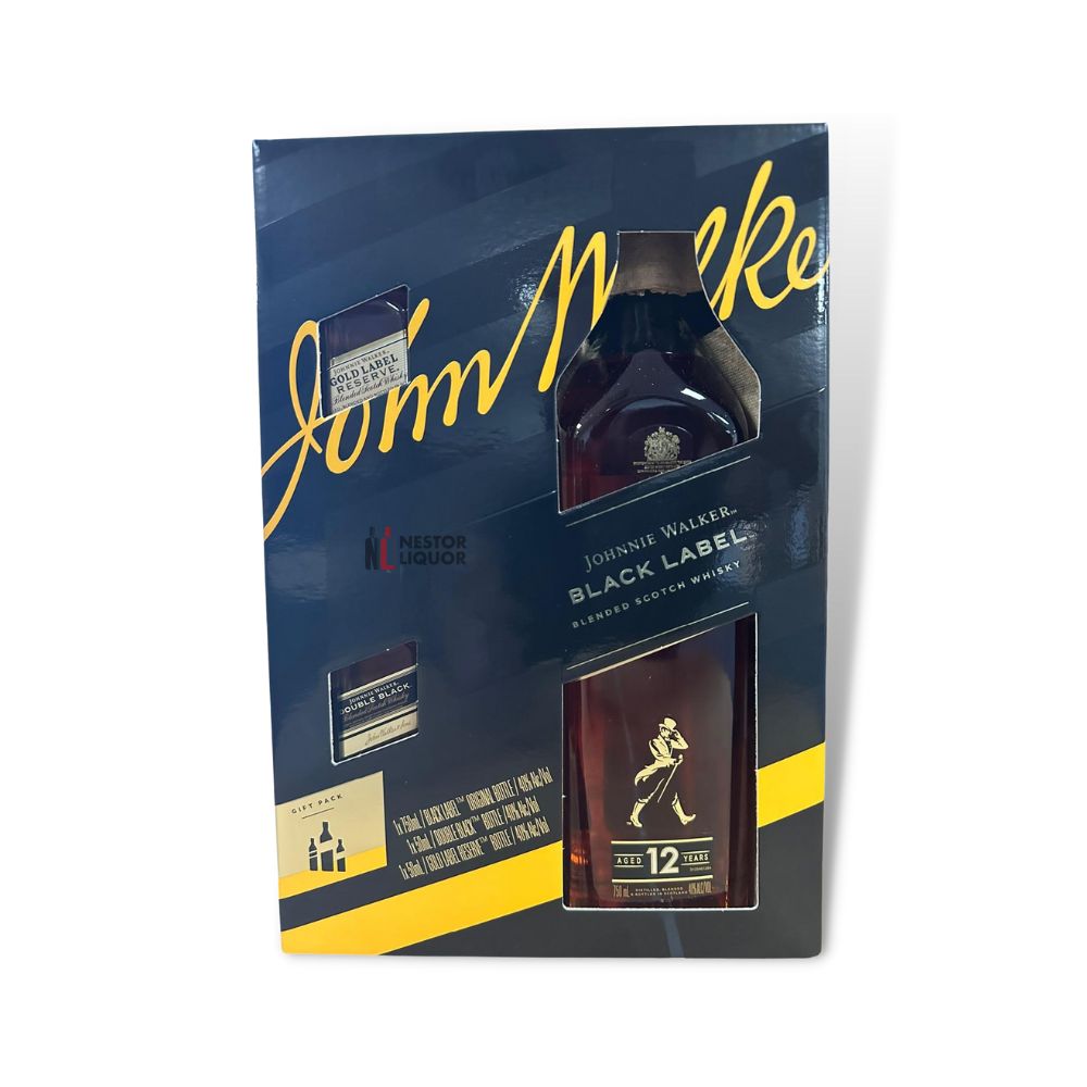 Johnnie Walker Black Label Gift Set With 3 50mls_nestor liquor
