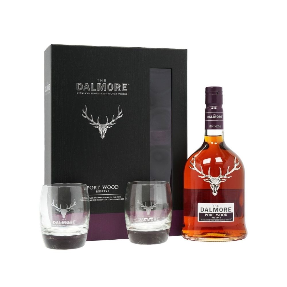 The Dalmore Port Wood Reserve W/2 Glasses 750ml_nestor liquor