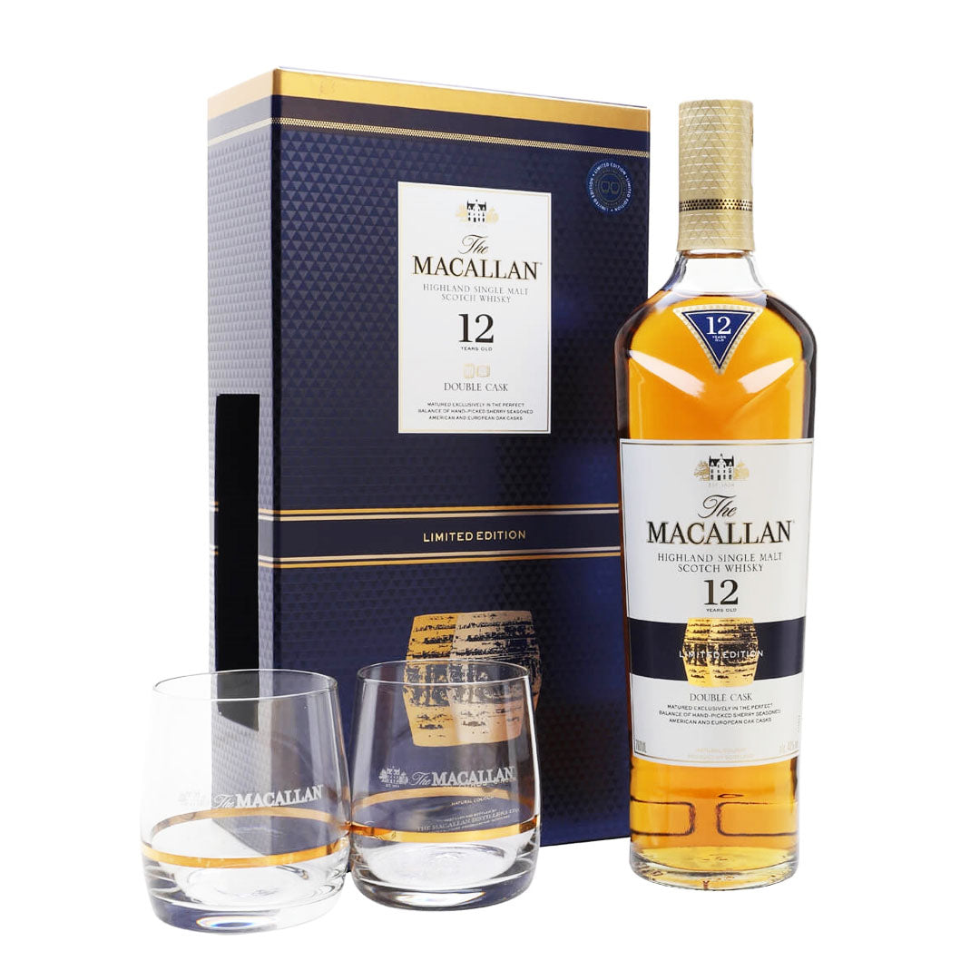 The Macallan 12 Year Old Double Cask W/ 2 Official Glasses 750ml_nestor liquor
