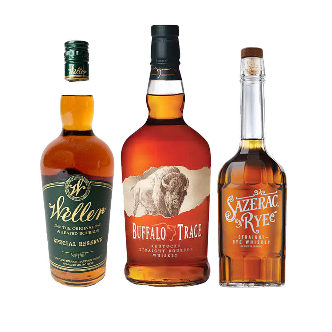 Weller Special Reserve, Sazerac Rye, Buffalo Trace Bourbon Special_nestor liquor