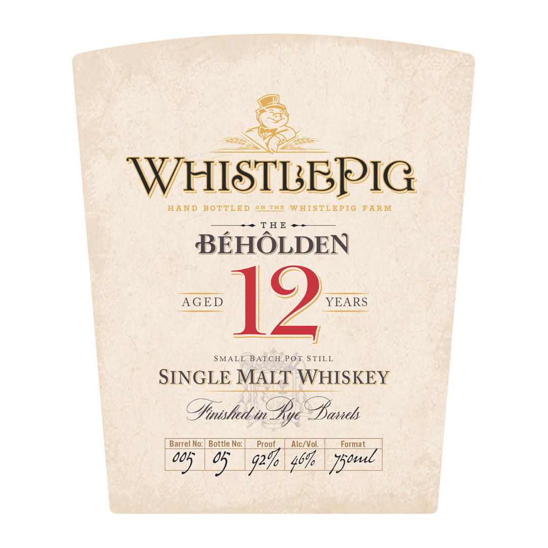 WhistlePig The Beholden 12 Year Single Malt 750ml_nestor liquor