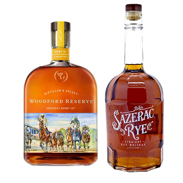 Woodford Reserve Kentucky Derby 1 Liter 2021 + Sazerac Rye 1.75L_nestor liquor
