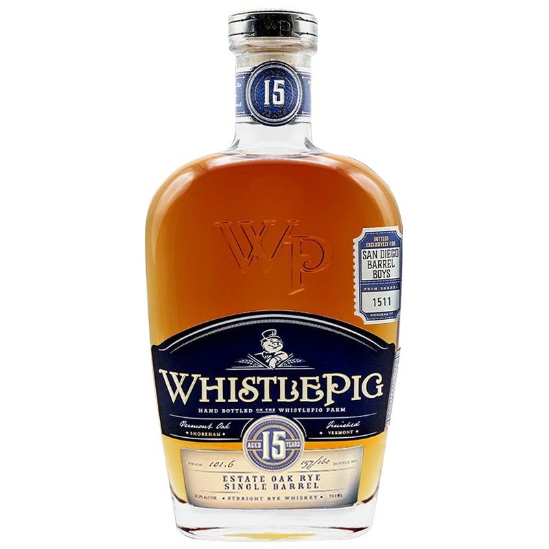 WhistlePig Estate Oak Rye 15 Year "SDBB" Barrel Pick #1511 "SDBB" Barrel Pick #1511 750ml_nestor liquor