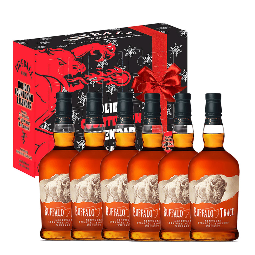 Buffalo Trace 6 Pack+ Fireball Countdown Calendar Gift Special 750ml_nestor liquor